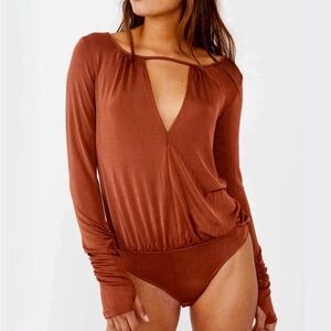 Free People Kaya Keyhole Bodysuit